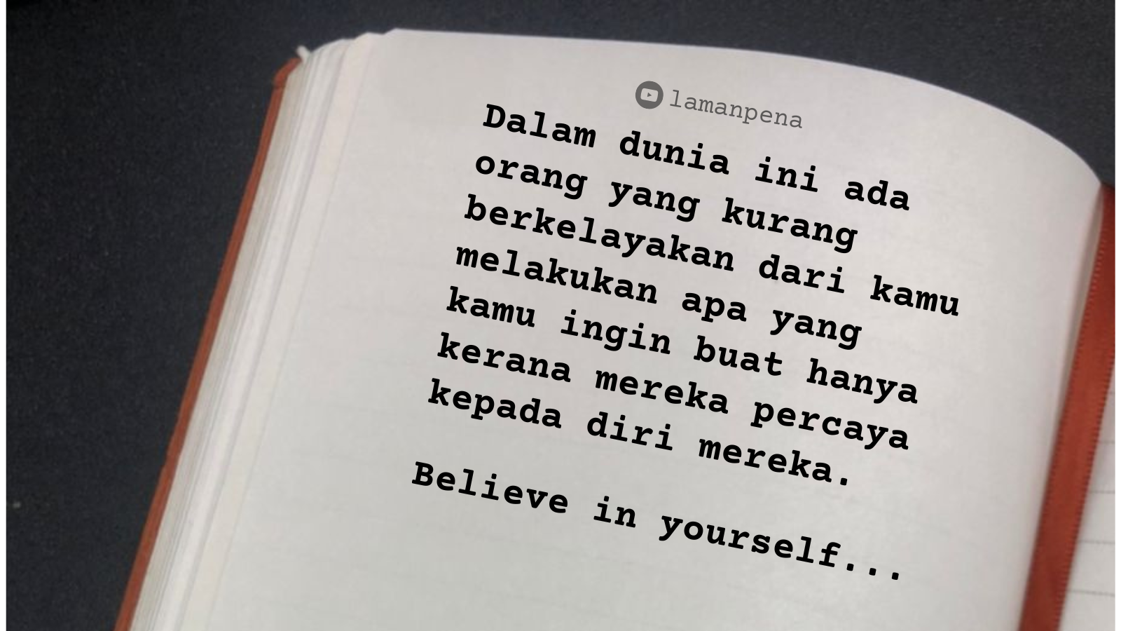 MOTIVASI : PERCAYA KEPADA DIRI SENDIRI