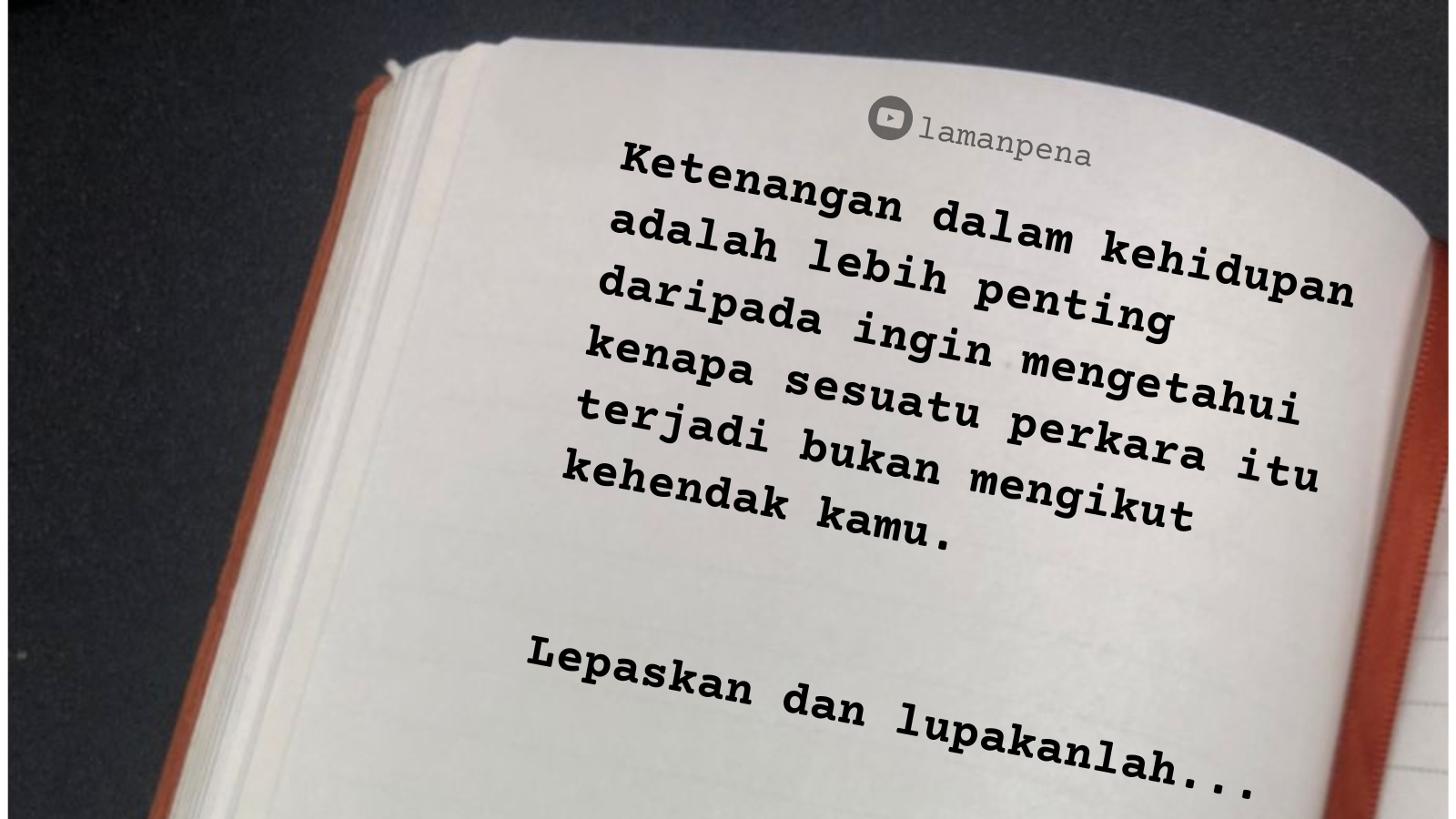 Motivasi : Lepaskanlah dan lupakanlah untuk ketenangan