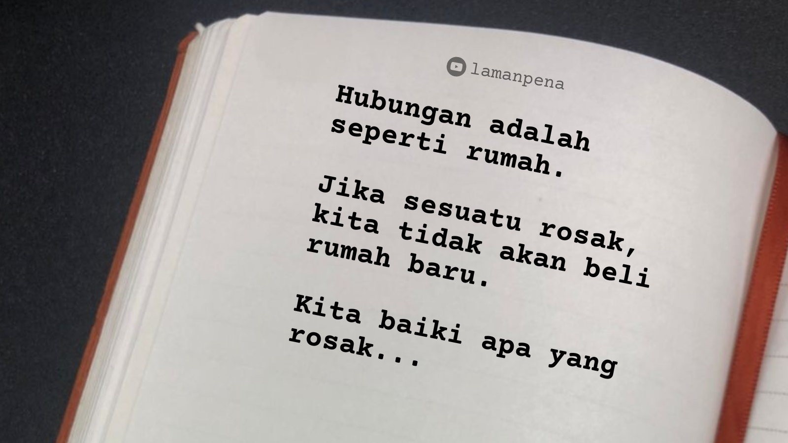 MOTIVASI : RUMAH BUKAN PAKAIAN UNTUK DITUKAR SETIAP HARI