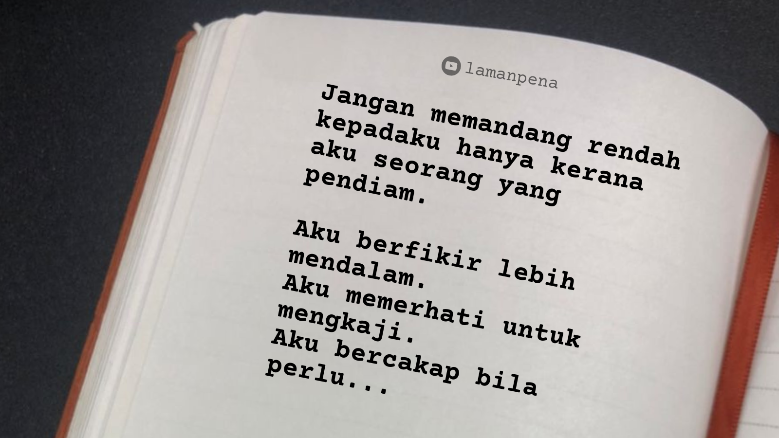 MOTIVASI : AKU SEORANG PENDIAM