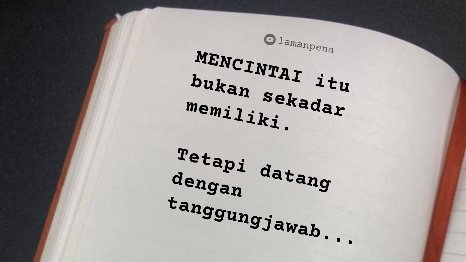 CINTA BUKAN SEKADAR UNTUK MEMILIKI