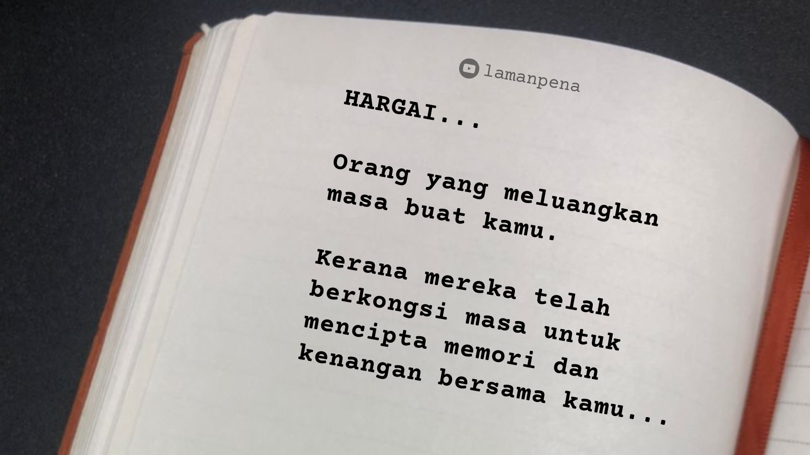 CINTA & MOTIVASI : HARGAI DIA